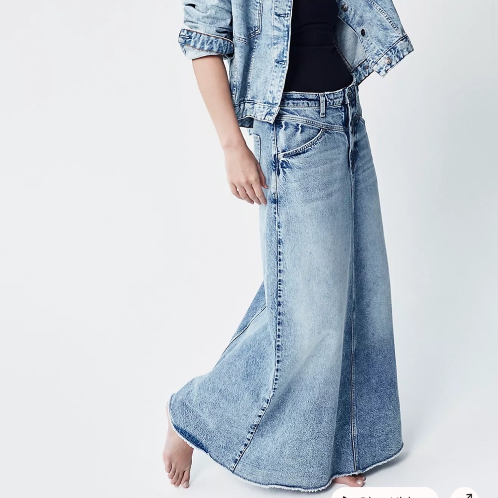 We The Free Come As You Are Denim Maxi Skirt